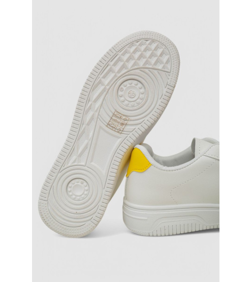 Кеды женские, цвет бело-желтый, 248RR151