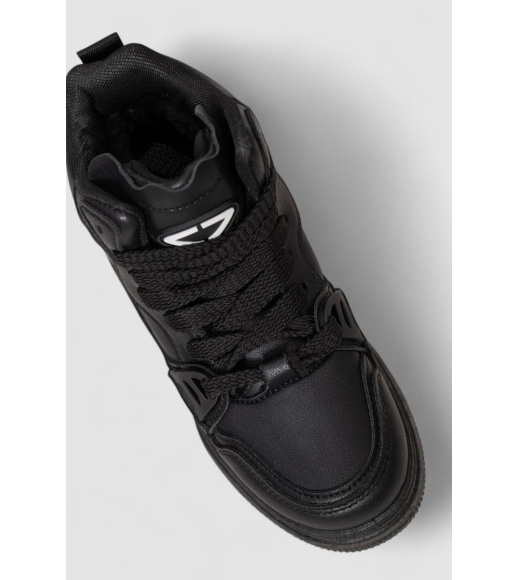 Кроссовки женские на меху, цвет черный, 243R107-5