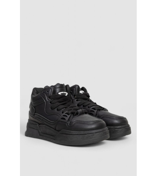 Кроссовки женские на меху, цвет черный, 243R107-5