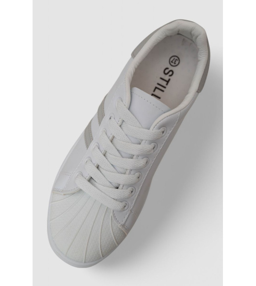 Кеды женские, цвет бело-серый, 248RR73