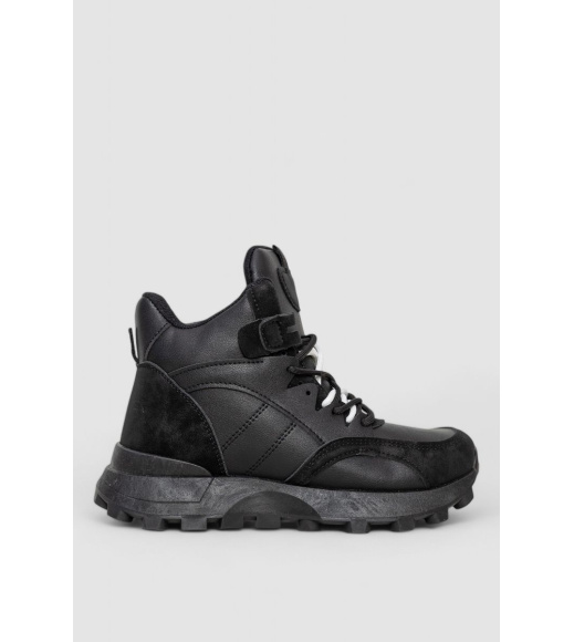 Кроссовки женские на меху, цвет черный, 243R109-5