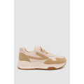Кроссовки женские экокожа, цвет бежевый, 243R186-161