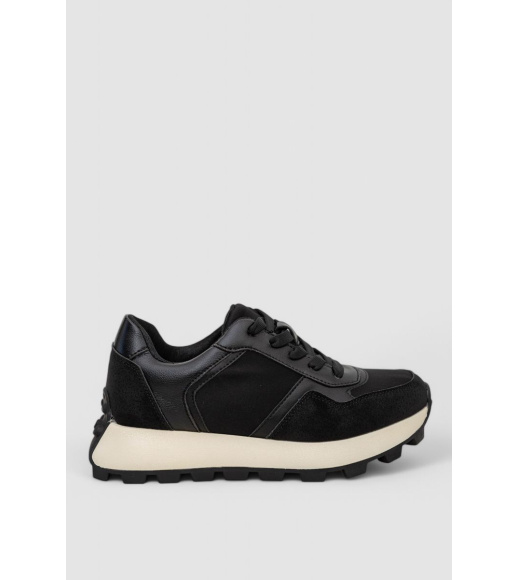 Кроссовки женские демисезонные, цвет черно-белый, 248R212