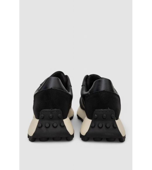 Кроссовки женские демисезонные, цвет черно-белый, 248R212