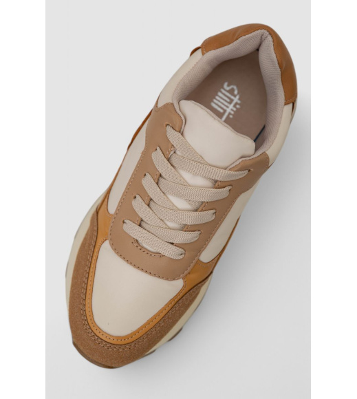 Кроссовки женские, цвет бежевый, 248R216