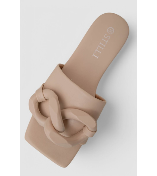 Шлепанцы женские, цвет бежевый, 248RL165