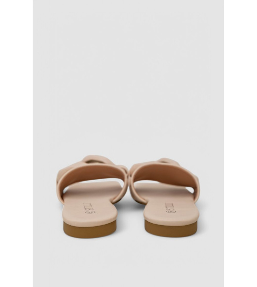 Шлепанцы женские, цвет бежевый, 248RL165