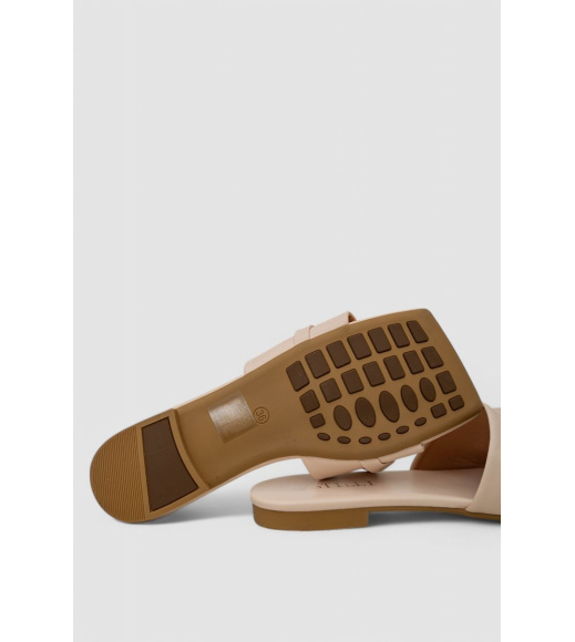 Шлепанцы женские, цвет бежевый, 248RL165