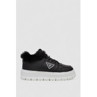 Кроссовки женские зимние на меху, цвет черно-белый, 248RCX622