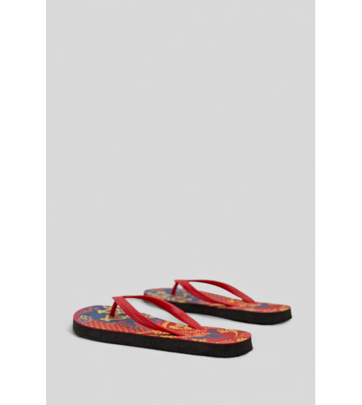 Вьетнамки женские, цвет красный, 244R342