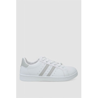 Кеды женские, цвет бело-серый, 248RR66