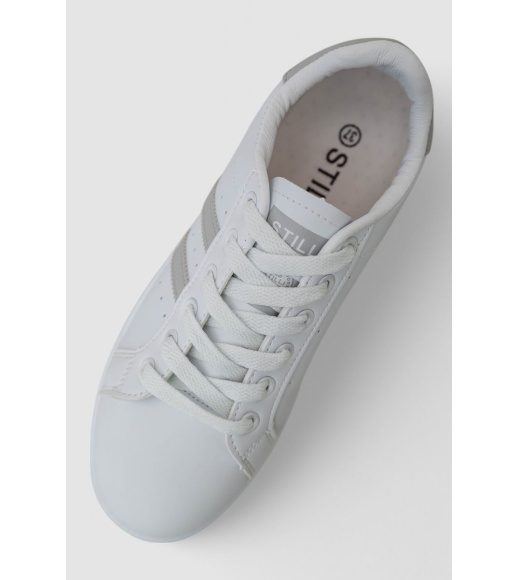 Кеды женские, цвет бело-серый, 248RR66