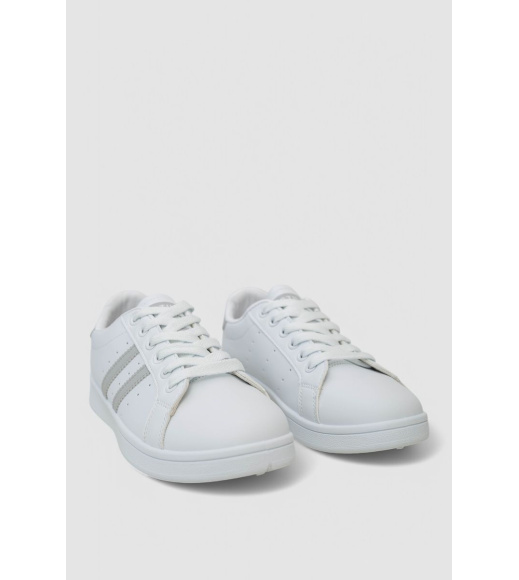 Кеды женские, цвет бело-серый, 248RR66