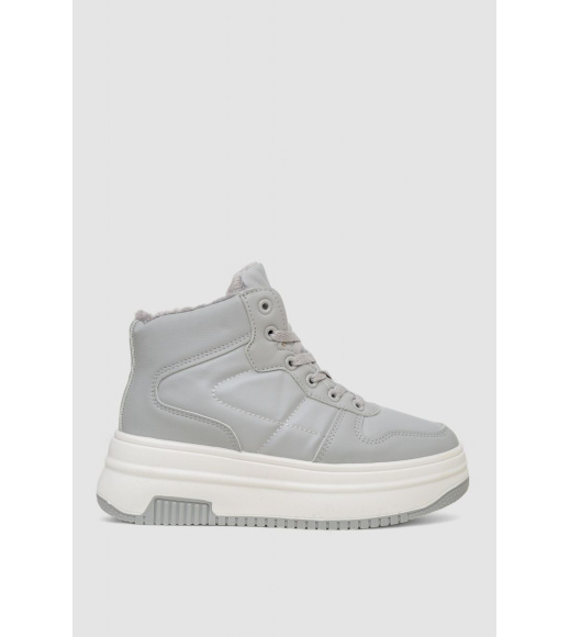 Кроссовки женские зимние на меху, цвет серый, 248RAM015