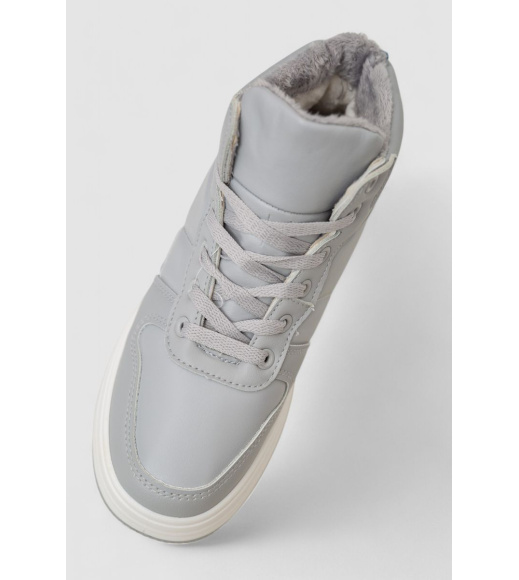 Кроссовки женские зимние на меху, цвет серый, 248RAM015