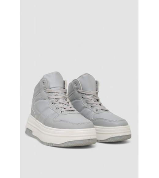 Кроссовки женские зимние на меху, цвет серый, 248RAM015