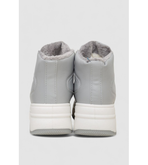 Кроссовки женские зимние на меху, цвет серый, 248RAM015