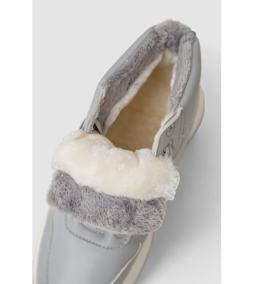 Кроссовки женские зимние на меху, цвет серый, 248RAM015