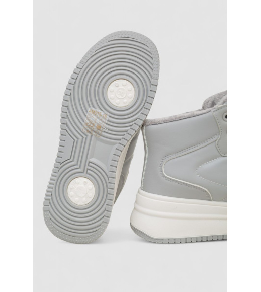 Кроссовки женские зимние на меху, цвет серый, 248RAM015