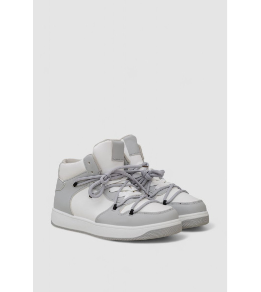 Кроссовки женские, цвет бело-серый, 243R721