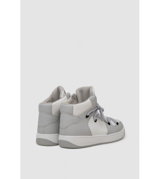 Кроссовки женские, цвет бело-серый, 243R721