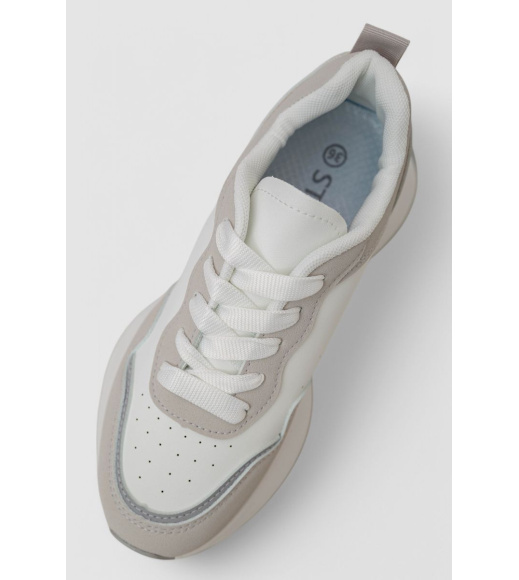 Кроссовки женские, цвет бело-серый, 248RXM60