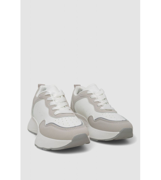 Кроссовки женские, цвет бело-серый, 248RXM60