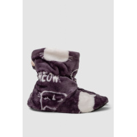 Тапочки-сапожки домашние плюшевые, цвет серо-белый, 102R1004-1