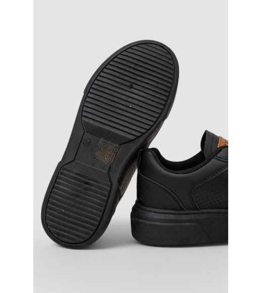 Кеды женские с перфорацией, цвет черный, 248RR207
