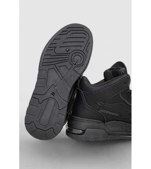 Кроссовки женские на меху, цвет черный, 243R106-1