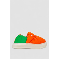 Тапочки женские домашние с задником, цвет оранжево-зеленый, 243R2928