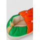 Тапочки женские домашние с задником, цвет оранжево-зеленый, 243R2928
