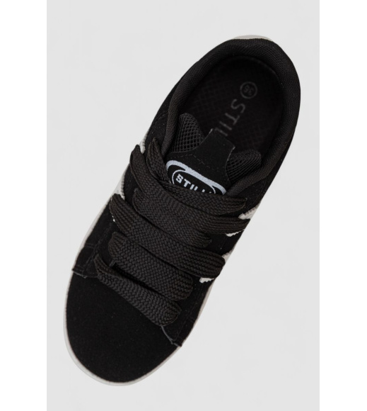 Кроссовки женские замша, цвет черно-белый, 248RJH800-3