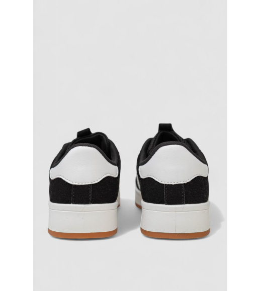 Кроссовки женские замша, цвет черно-белый, 248RJH800-3