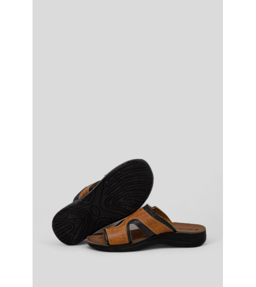 Шлепанцы подрастковые для мальчика, цвет коричнево-черный, 244R336