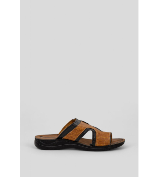 Шлепанцы подрастковые для мальчика, цвет коричнево-черный, 244R336