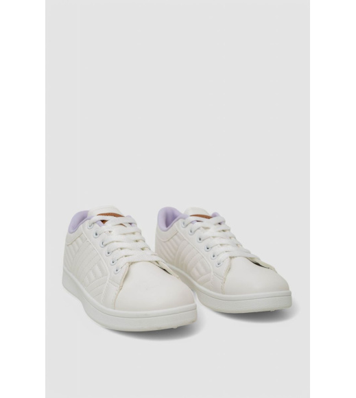 Кеды женские, цвет бело-сиреневый, 248RR71