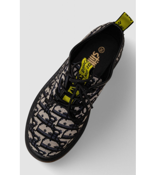 Лоферы женские на шнурках, цвет черный, 248RRT17-15