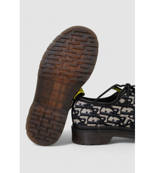 Лоферы женские на шнурках, цвет черный, 248RRT17-15