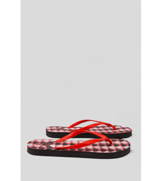 Вьетнамки женские, цвет красный, 244R343