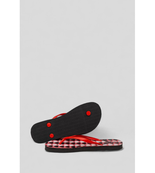 Вьетнамки женские, цвет красный, 244R343