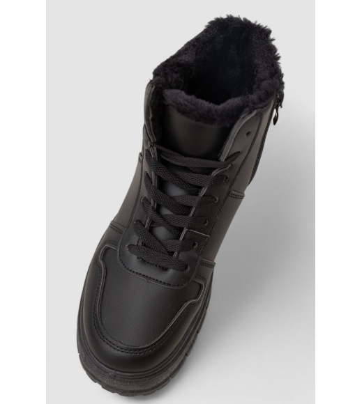 Кроссовки женские зимние на меху, цвет черный, 248RMB07