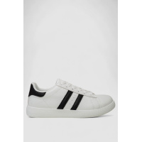 Кроссовки женские кожа, цвет бело-черный, 248RL2420-5