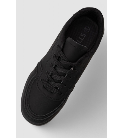 Кеды женские однотонные, цвет черный, 248RAD50