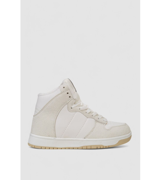 Кроссовки женские зимние на меху, цвет бело-бежевый, 248RH1060-5