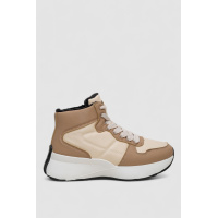 Кроссовки женские зимние на меху, цвет бежево-коричневый, 248RXM16-93