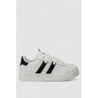 Кроссоки женские кожа, цвет бело-черный, 248RJH900-9