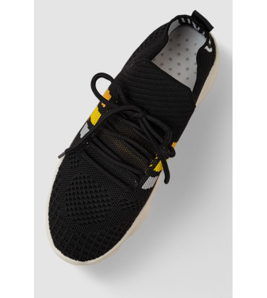 Кроссовки женские текстильные, цвет черный, 244R281K