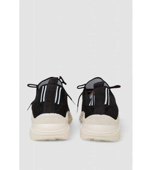 Кроссовки женские текстильные, цвет черный, 244R281K