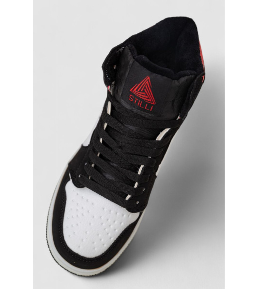 Кроссовки женские зимние на меху, цвет бело-черный, 248RHB470